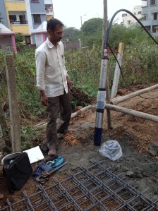 TUBE WELL at site. A Submersible pump is being installed for regular water supply.